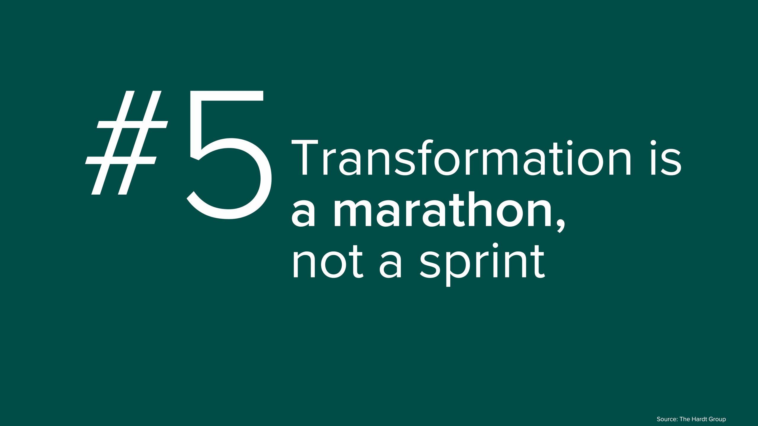 #5 – Transformation ist ein Marathon und kein Sprint
